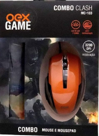 Mouse gamer combo sh mc 103 laranja c/mousepad
